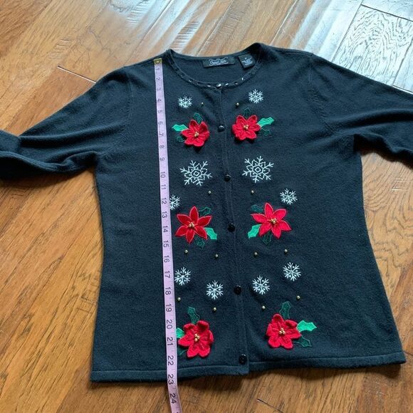 Vintage Crystal Kobe Christmas Cardigan Sweater - Picture 8 of 12